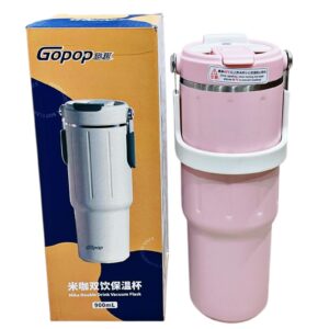Stainless Steel Hot & Cold Tumbler & Sipper (Only Pink Colour) (900 ML)
