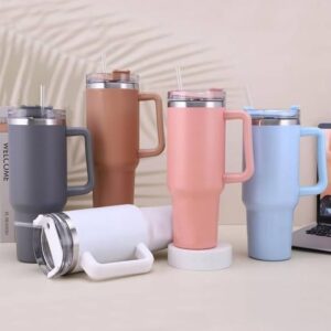 Stainless Steel Tumbler Hot and Cold with Handle & Straw (1200 ML)