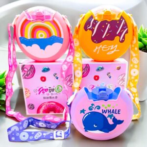 Donut Shape Sipper & Bottle With Silicon Cover 🍩