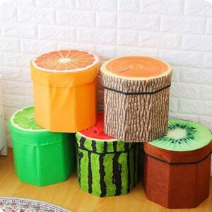 Folding Fruit Design Stool + Storage